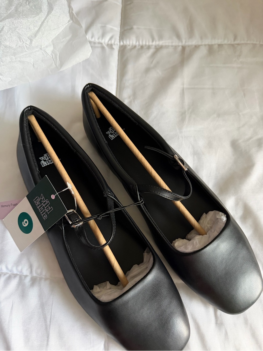 Target Black Mary Jane Square-Toe Flats for Women